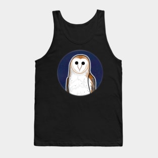 Starry Sky Barn Owl (Large Print) Tank Top